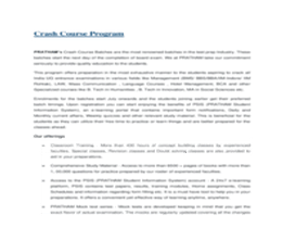 Crash Course: Crash Course (Law, Management, Mass Communication, Hotel Management)